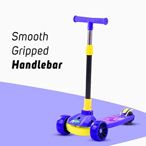 GoodLuck Baybee Skate Scooter for Kids, 3 Wheel Kids Scooter Smart Kick Scooter with Fold-able & Height Adjustable Handle, Runner Scooter (Smart Blue)