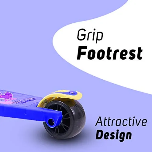 GoodLuck Baybee Skate Scooter for Kids, 3 Wheel Kids Scooter Smart Kick Scooter with Fold-able & Height Adjustable Handle, Runner Scooter (Smart Blue)