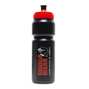 Gorilla Wear Classic Sports Bottle - Black/Red