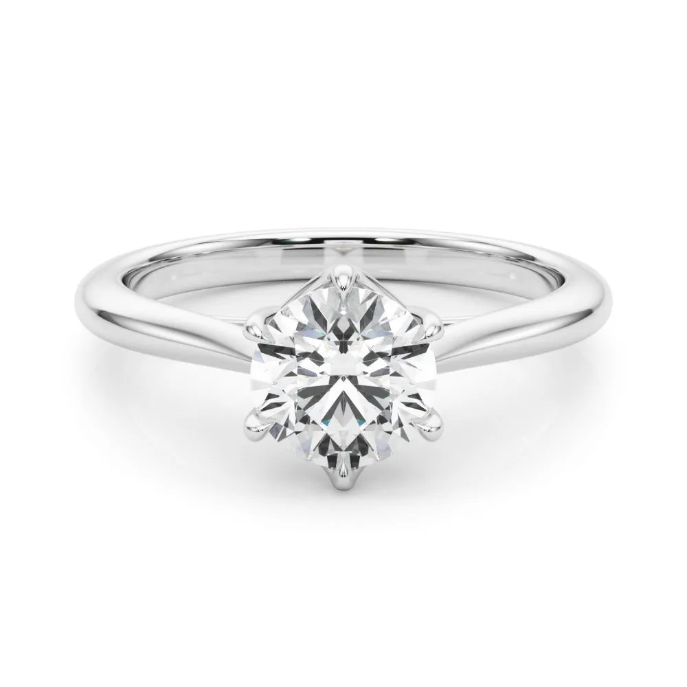Grace Round Diamond Solitaire Engagement Ring
