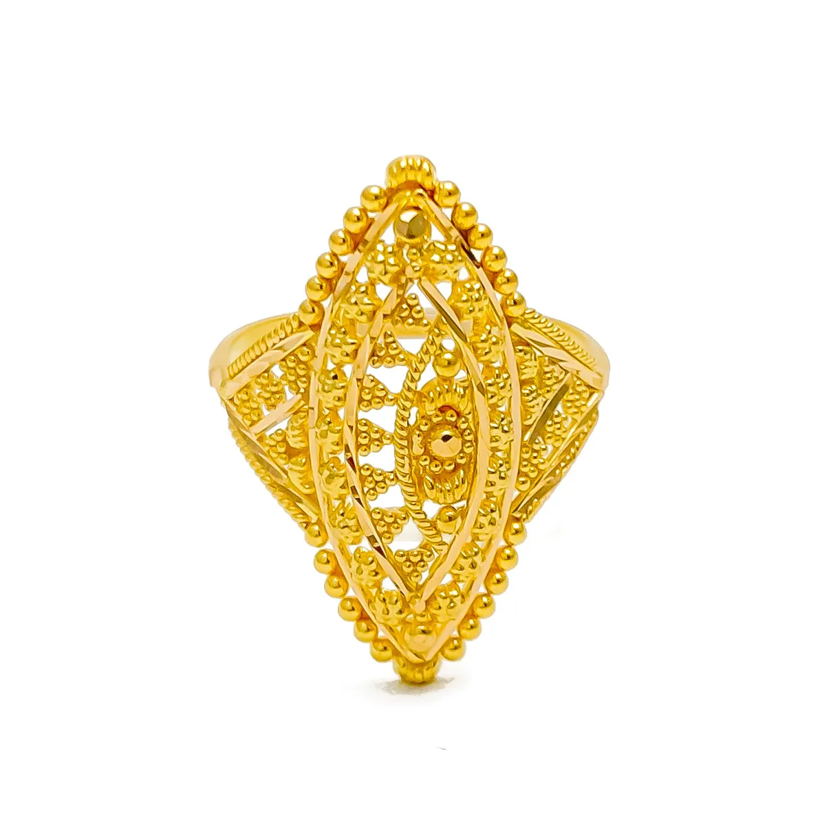 Graceful Dazzling 22K Gold Ring