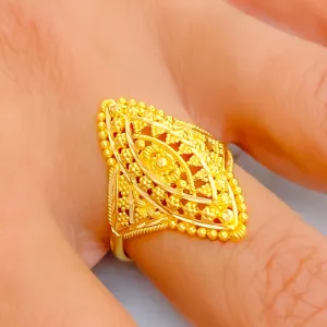 Graceful Dazzling 22K Gold Ring
