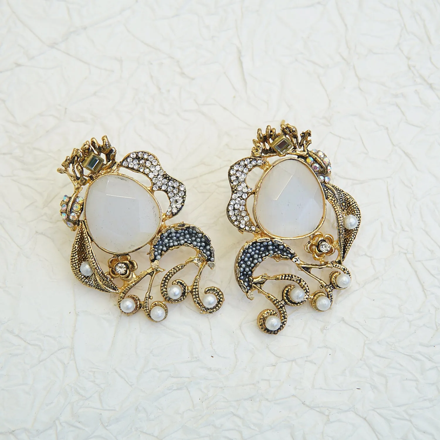 Graceful Gemstone Designer Earrings