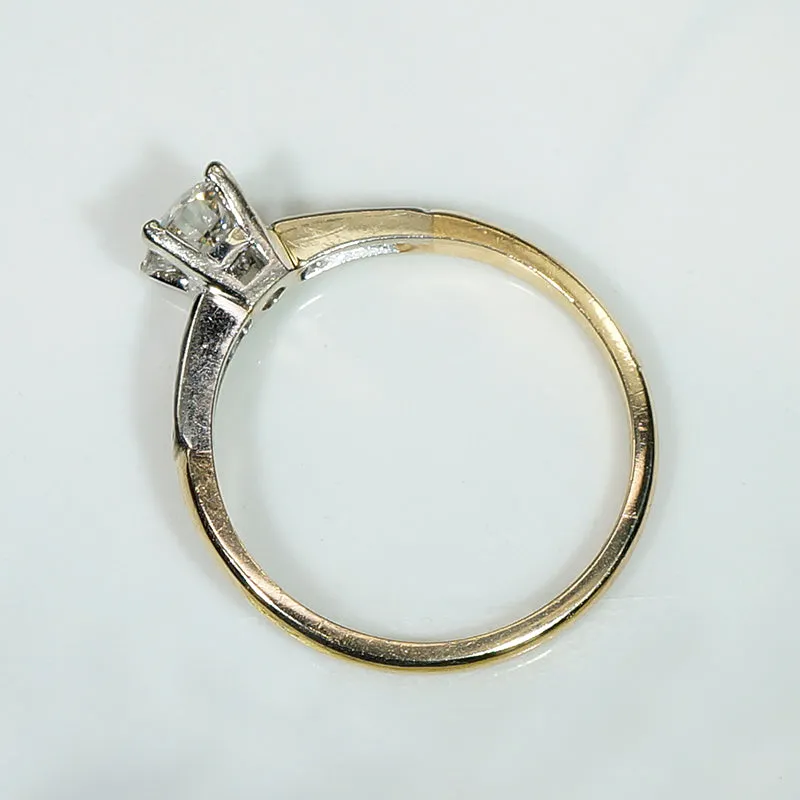 Graceful Mid-Century Diamond Engagement Ring