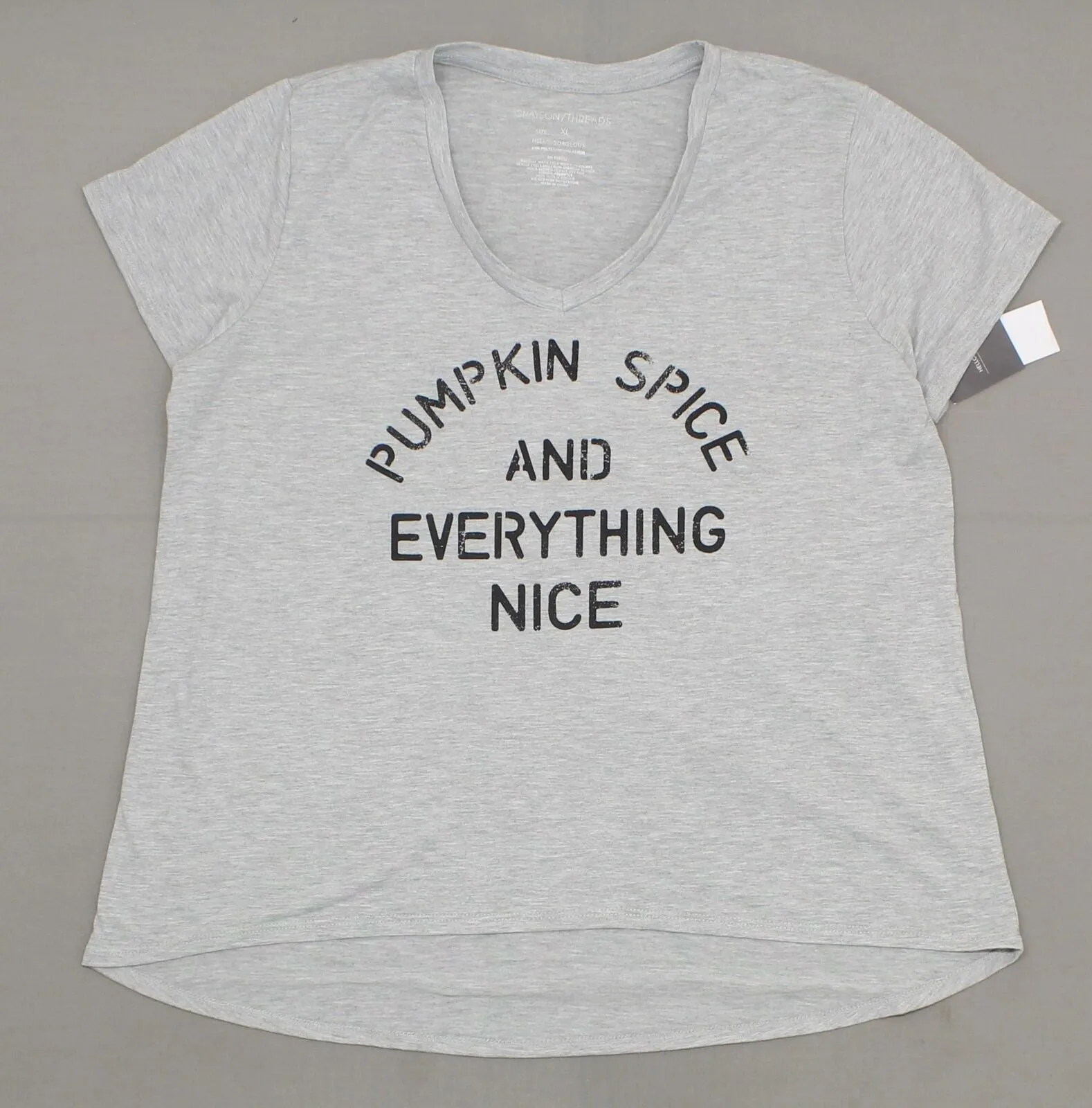Grayson/Threads Women's Short Sleeve PUMPKIN SPICE Fall Graphic T-Shirt