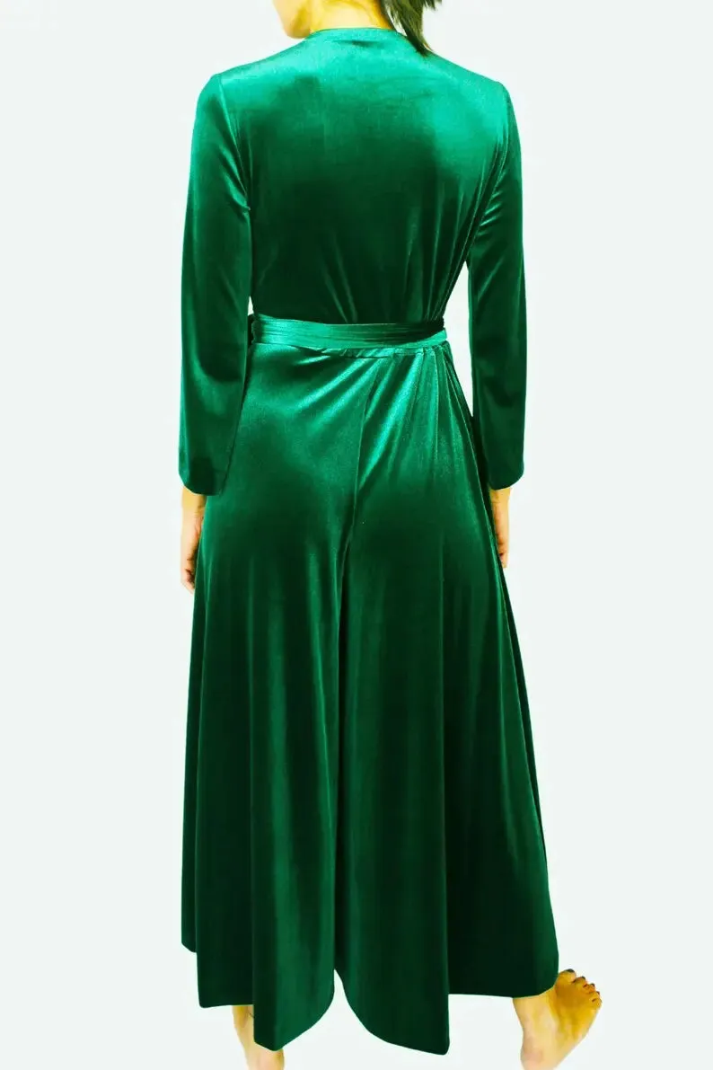 Green Velvet Jumpsuit