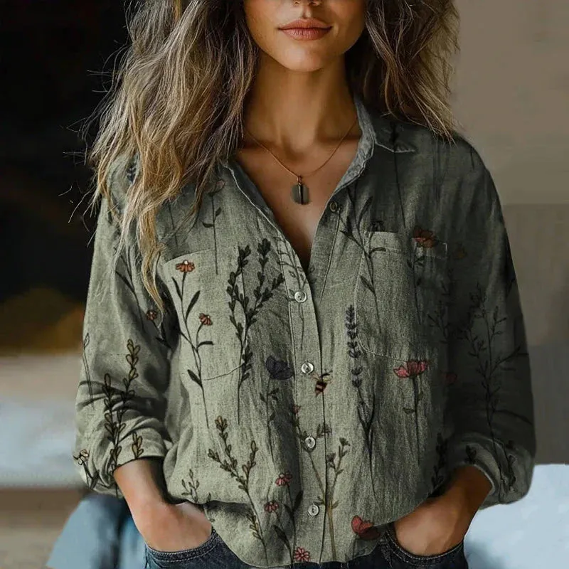 Haily™ – Retro Printed Blouse