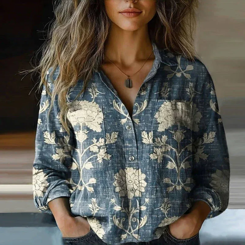 Haily™ – Retro Printed Blouse