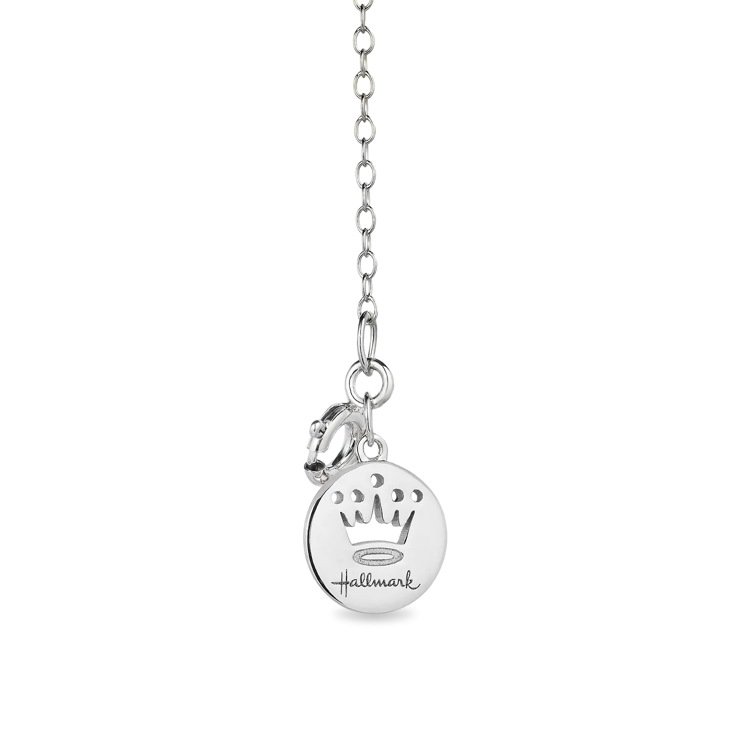 Hallmark Fine Jewelry May Flower of the Month Pendant in Sterling Silver with Green Tourmaline and Diamond Accent