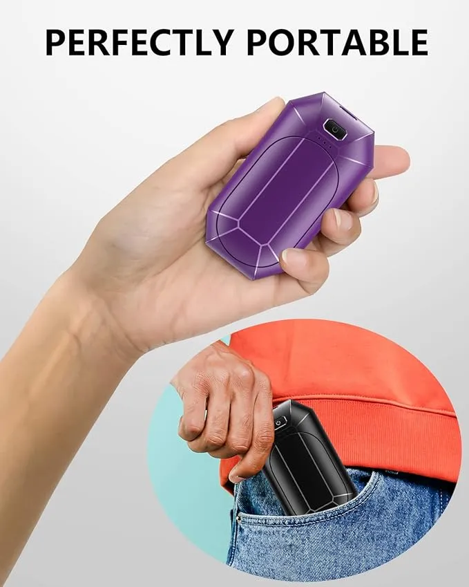 Hand Warmers Rechargeable, Dnaleao 2 Pack 4000mAh Electric Portable Pocket Heater, Heat Therapy Great for Outdoors, Hunting, Golf, Camping, Warm Gifts
