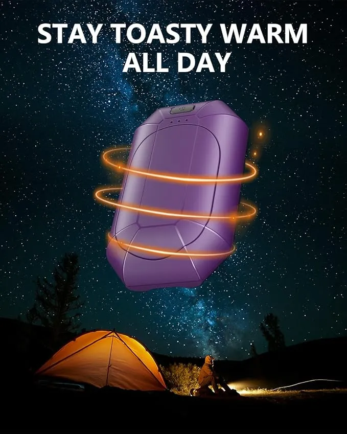 Hand Warmers Rechargeable, Dnaleao 2 Pack 4000mAh Electric Portable Pocket Heater, Heat Therapy Great for Outdoors, Hunting, Golf, Camping, Warm Gifts