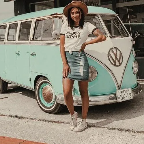 Happy Hippie  - Retro Fitted Ringer