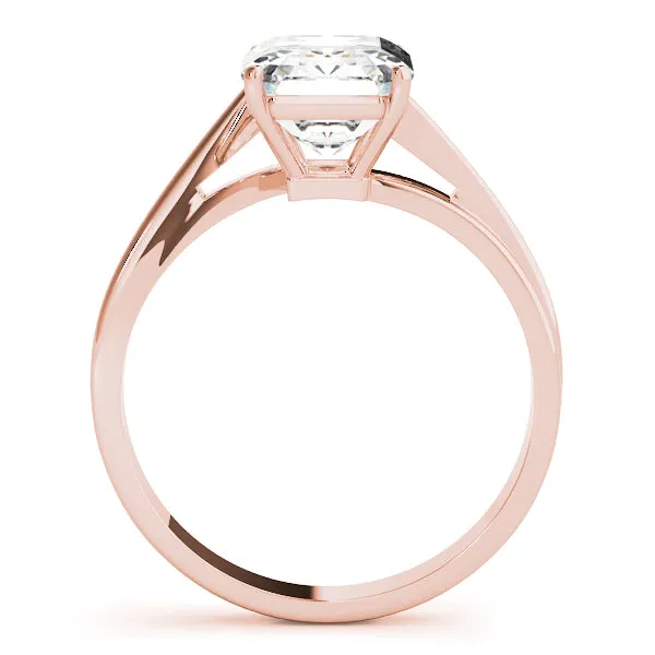 Hazel Emerald Diamond Solitaire Engagement Ring