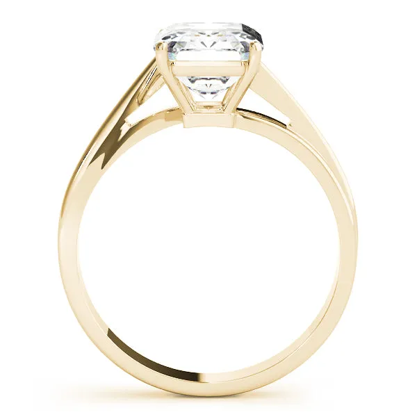 Hazel Emerald Diamond Solitaire Engagement Ring