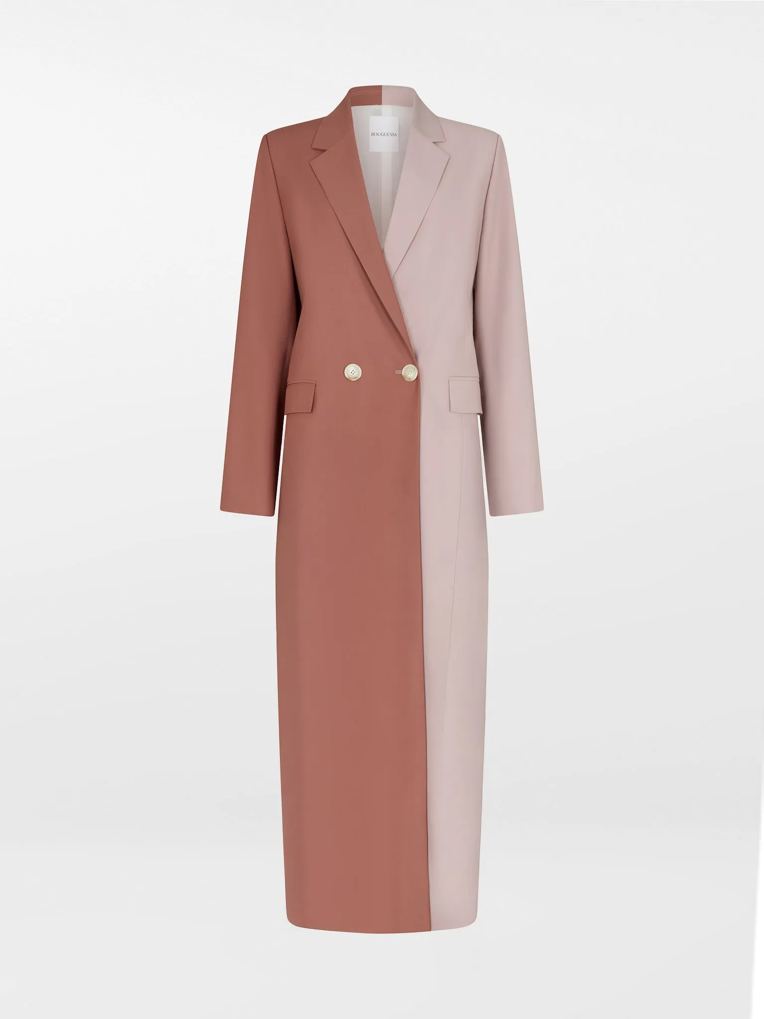 Hend Long Blazer - Rosewood & Soft Pink