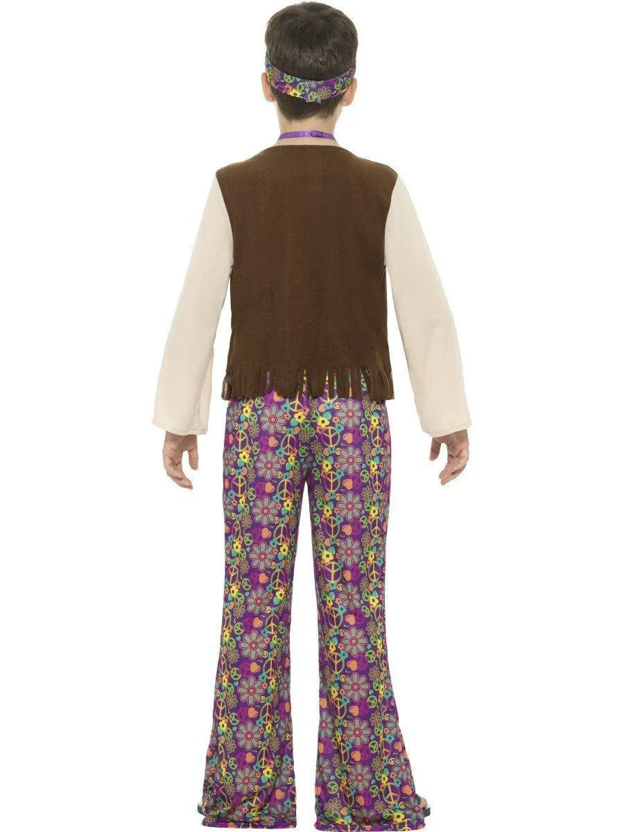 Hippie Boy 60s 70s Retro Fancy Dress Disco Costume