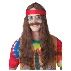 Hippie Man Wig & Moustache