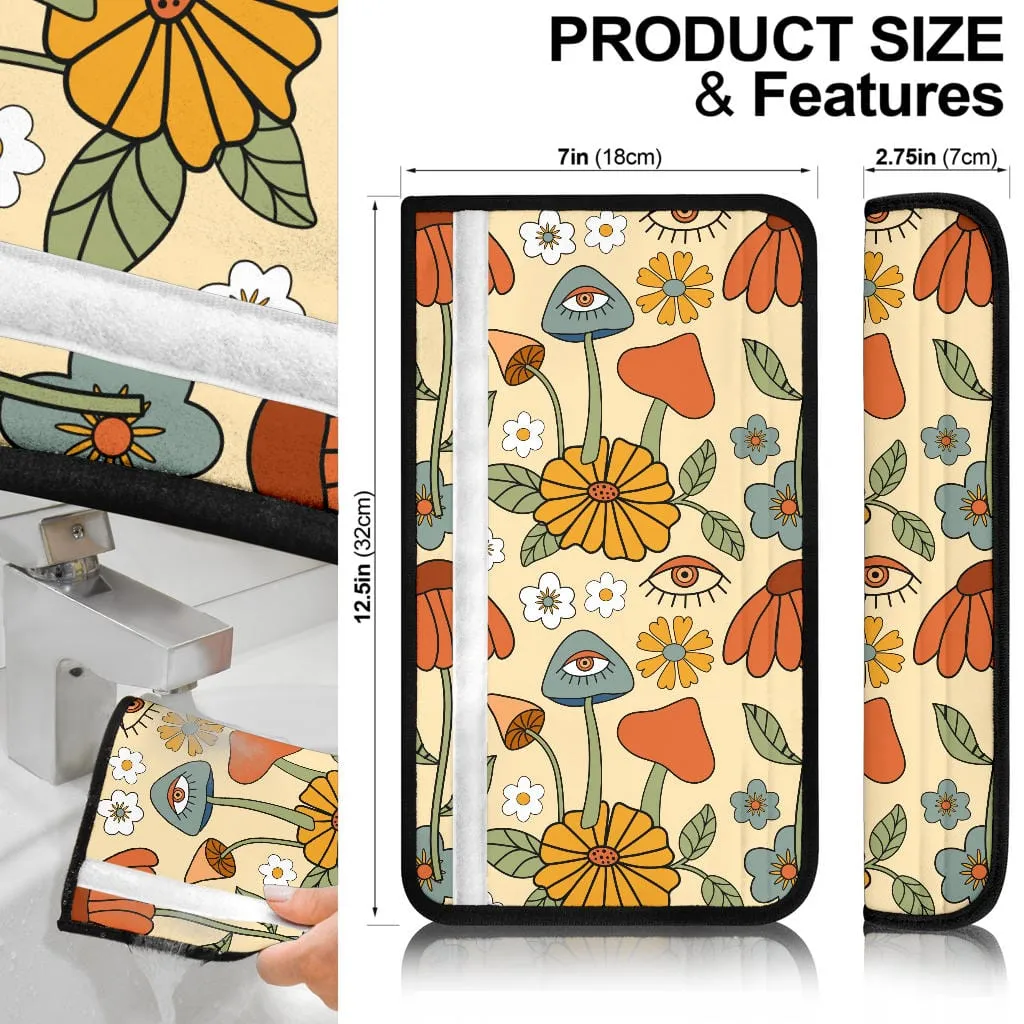 Hippie Mushroom Love Seat Belt Covers (Set of 2)