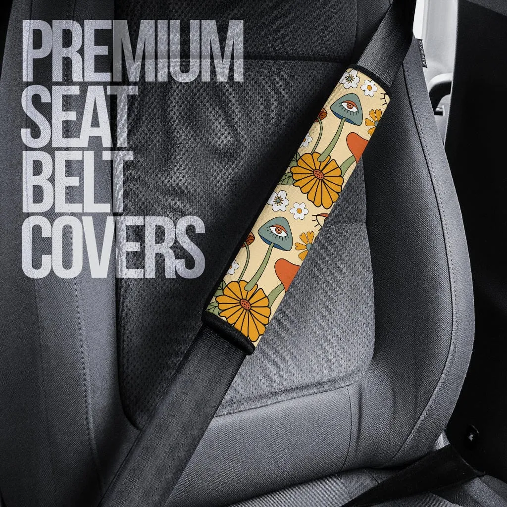 Hippie Mushroom Love Seat Belt Covers (Set of 2)