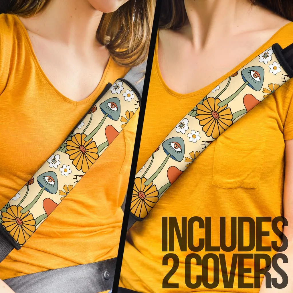 Hippie Mushroom Love Seat Belt Covers (Set of 2)