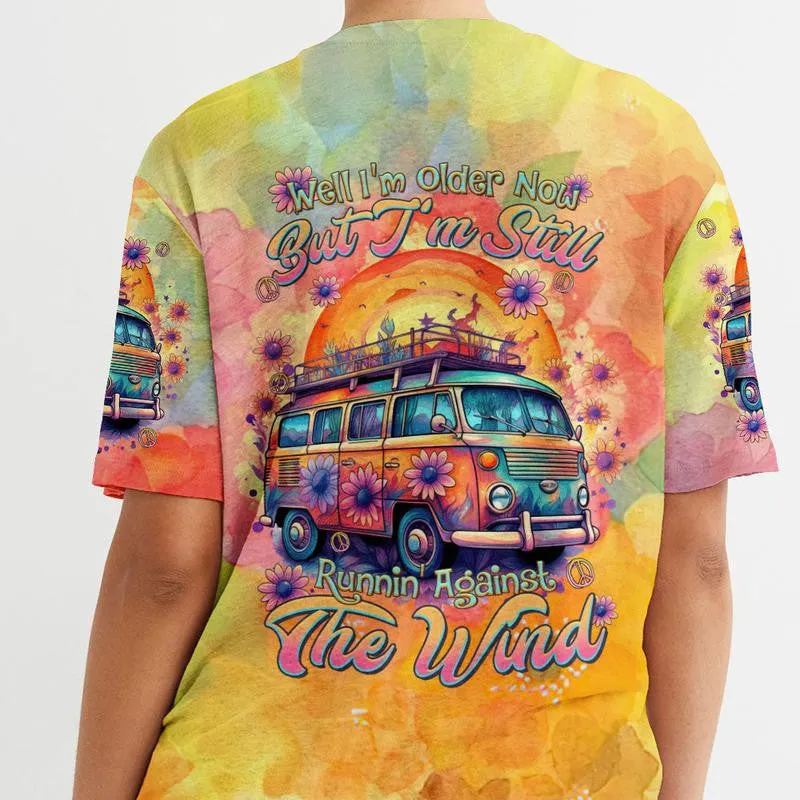 Hippie Vintage Hippie Van Tie-Dye - Retro Boho Festival - Tshirt, V-Neck Tshirt