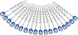 Homeon Wheels Camping Ground Anchors Aluminum Screw Heavy Duty Metal Non-Rust Cast Tent Anchors for Securing Animals, Tent, Canopies, Sheds, Swing Sets, Car Ports, Trampoline (18 Pack)