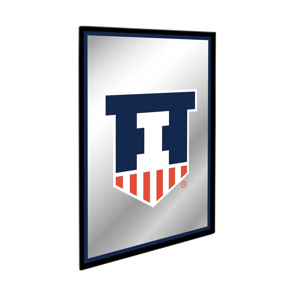Illinois Fighting Illini: Badge - Framed Mirrored Wall Sign