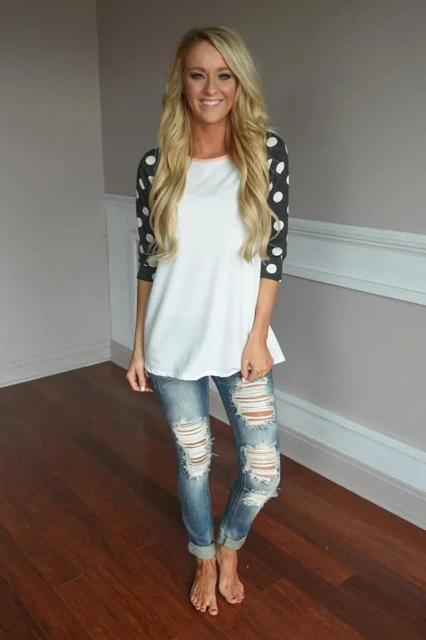 In the Groove Top ~ Charcoal