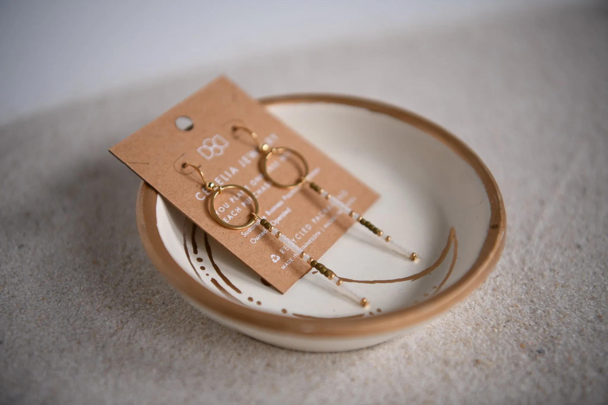 Iris Boho Beaded Hoop Earrings