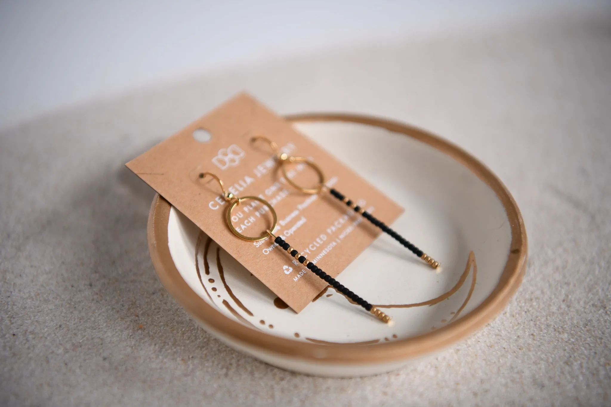 Iris Boho Beaded Hoop Earrings