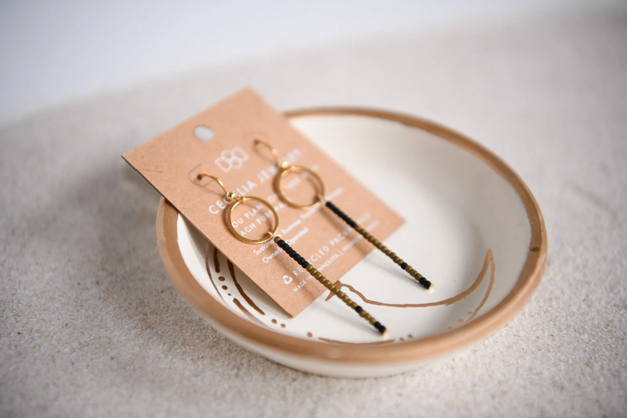 Iris Boho Beaded Hoop Earrings