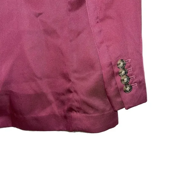 J CREW Alfie Blazer Gramercy Twill Raspberry 2 petite