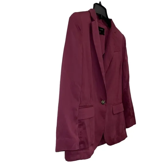 J CREW Alfie Blazer Gramercy Twill Raspberry 2 petite