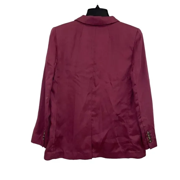J CREW Alfie Blazer Gramercy Twill Raspberry 2 petite