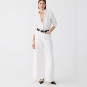 J. Crew Women’s High-rise superwide-leg jean in white