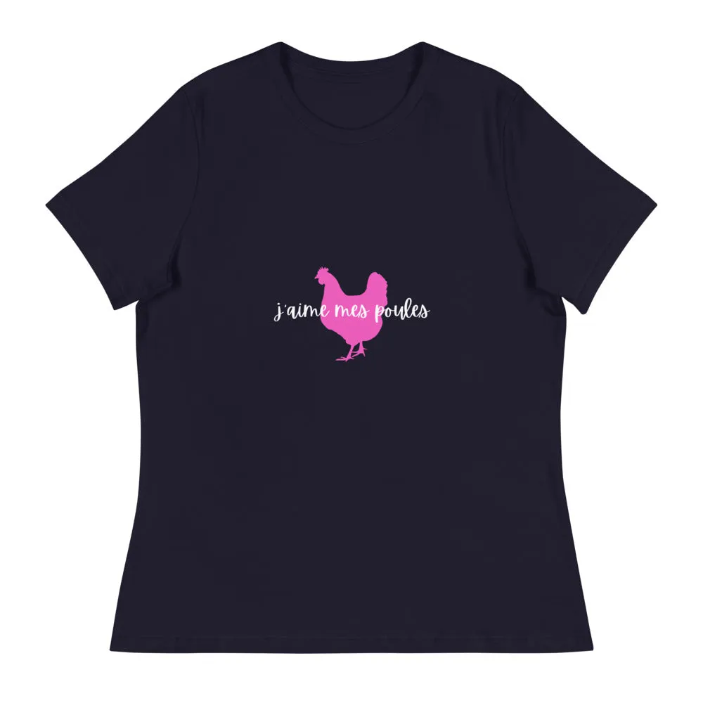 J'aime Mes Poules Women's Relaxed T-Shirt