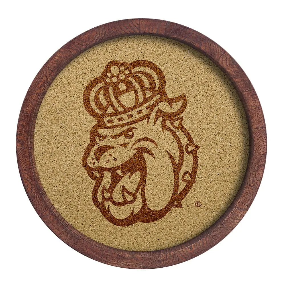 James Madison Dukes: Mascot - "Faux" Barrel Framed Cork Board
