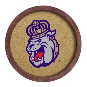 James Madison Dukes: Mascot - "Faux" Barrel Framed Cork Board