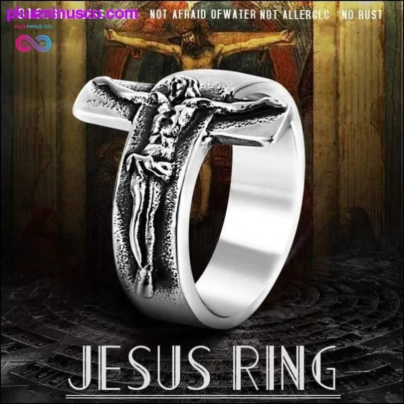 Jesus Cross Ring 316L Stainless Steel Cool High Quality Men