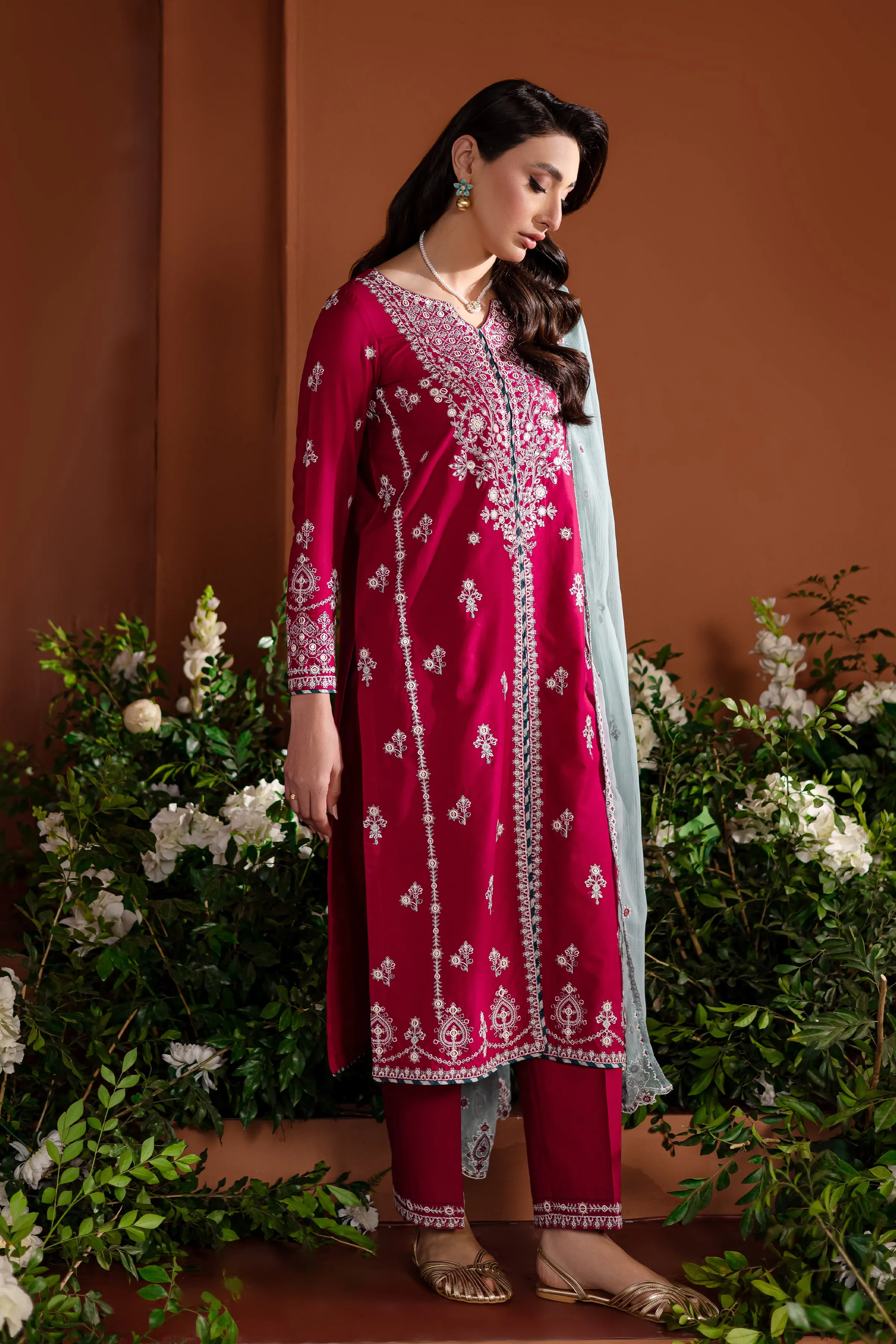 Juno 3Pc - Embroidered Lawn Dress