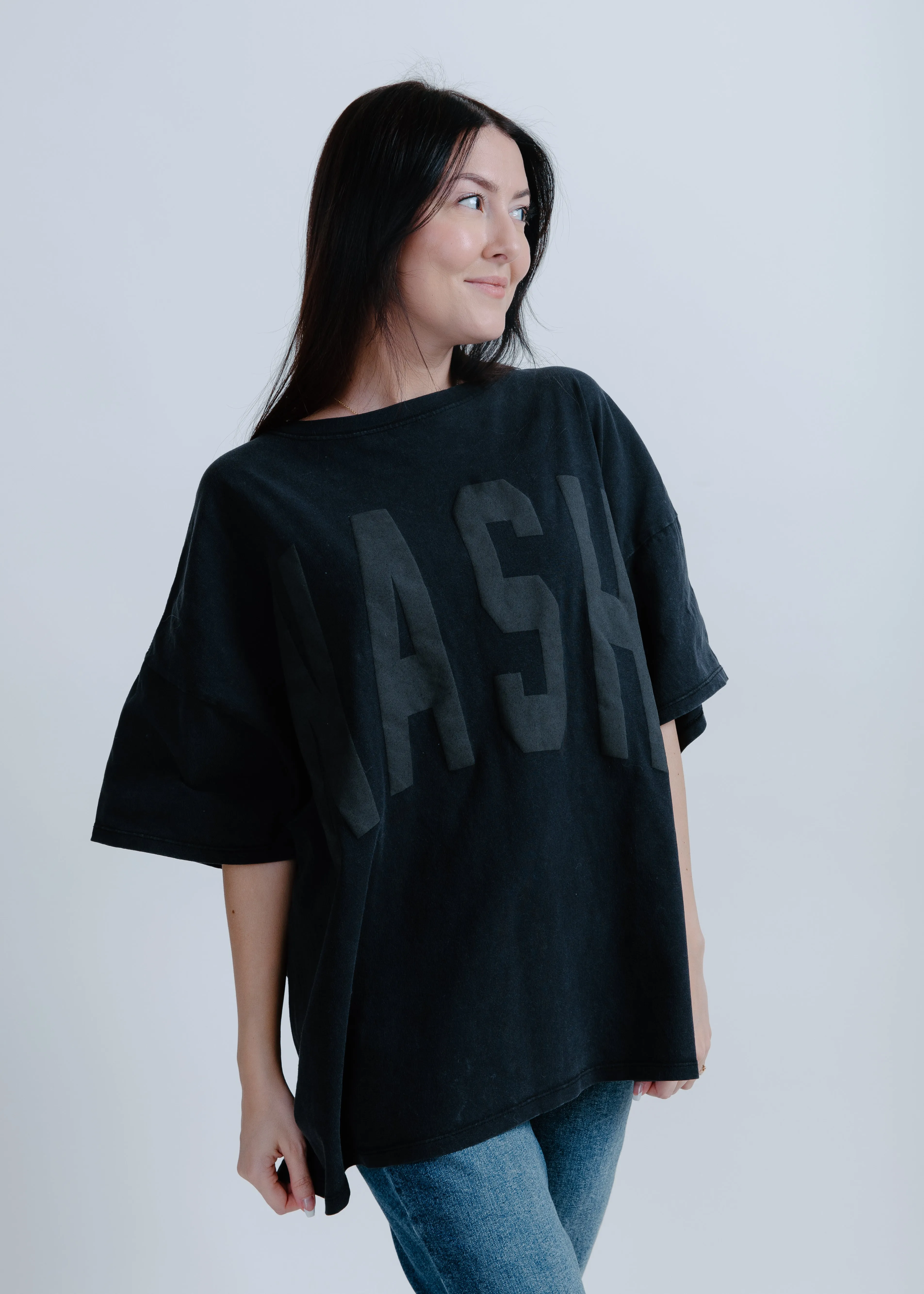Kacey Oversized Tee - Black