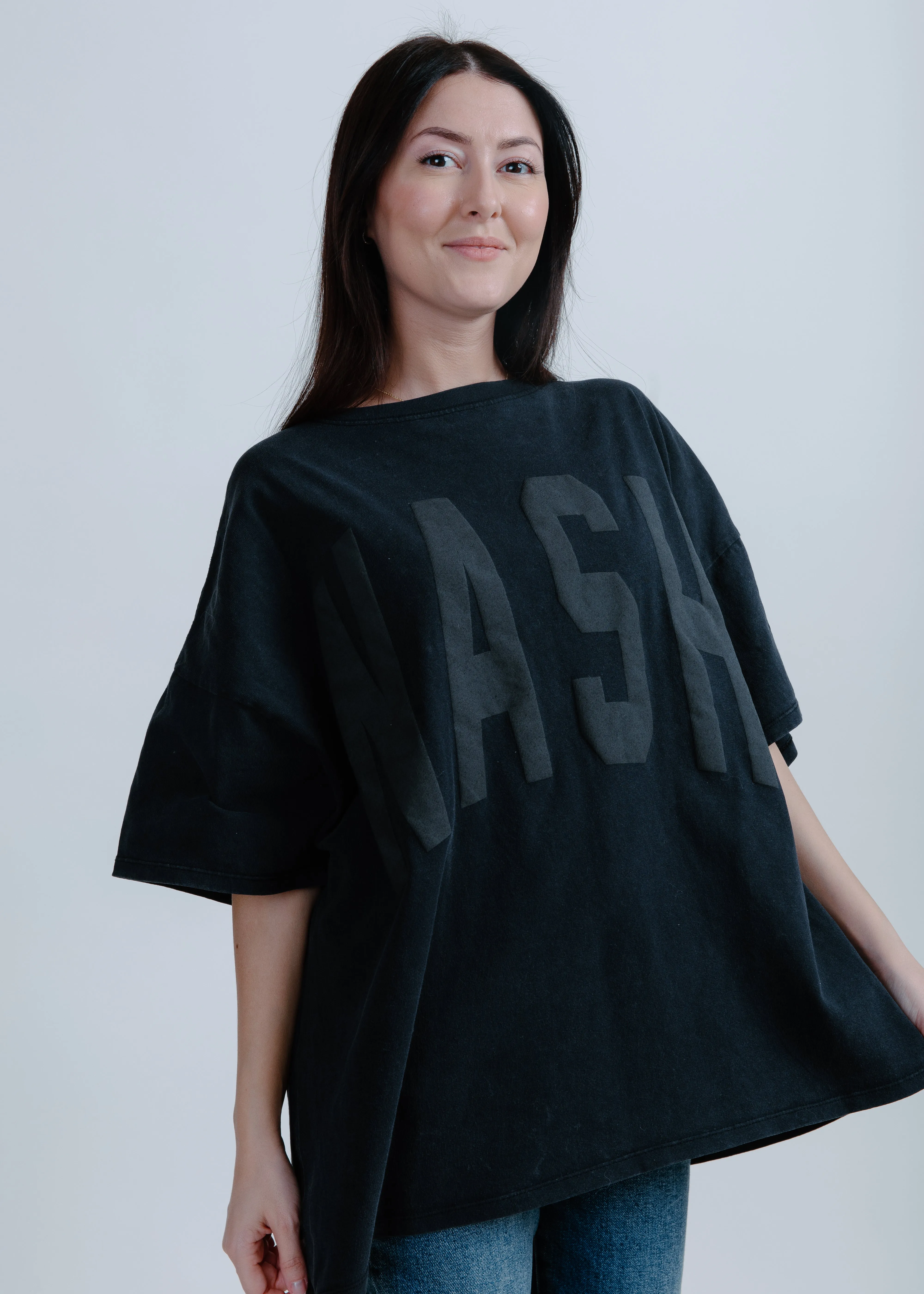 Kacey Oversized Tee - Black