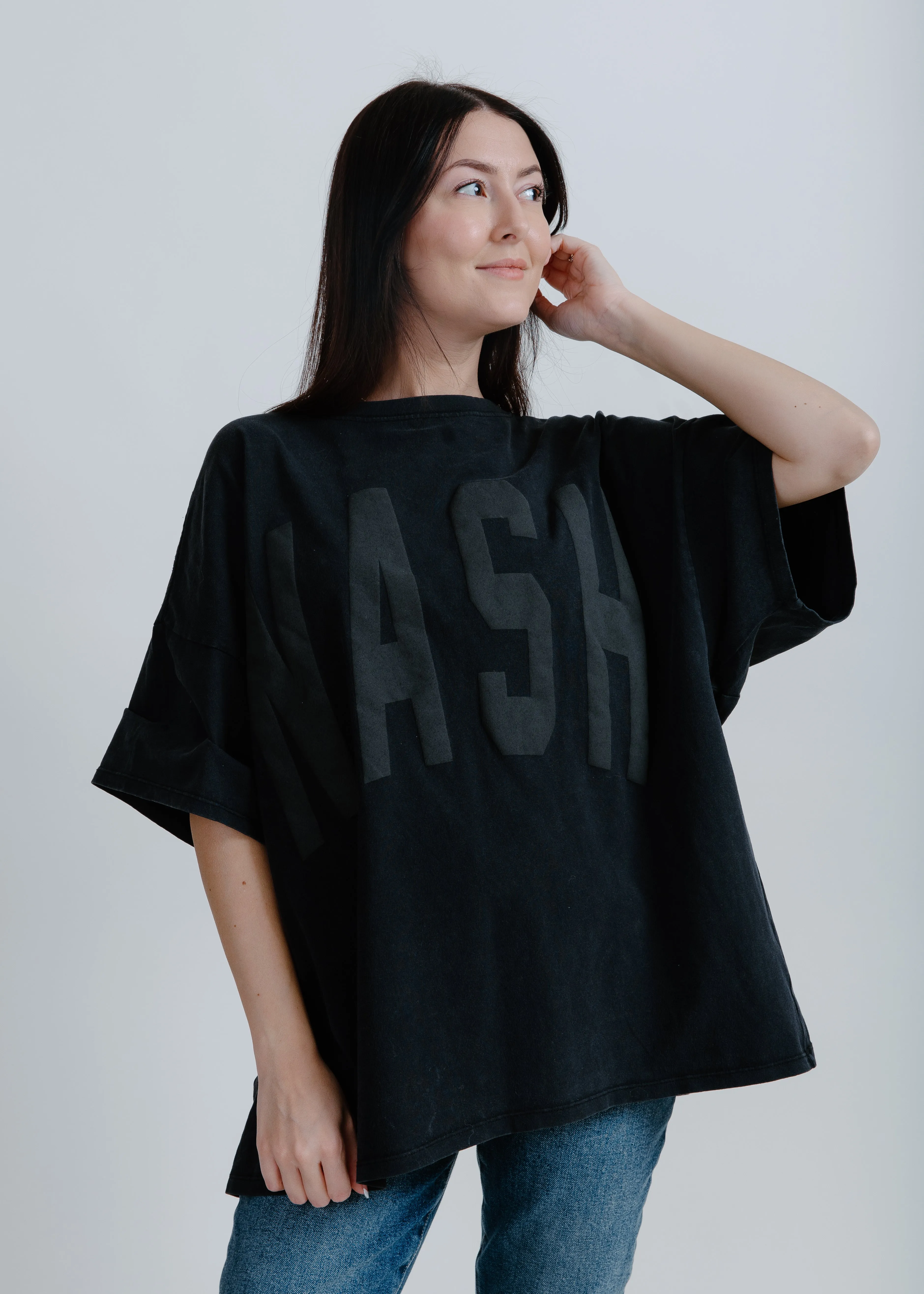 Kacey Oversized Tee - Black