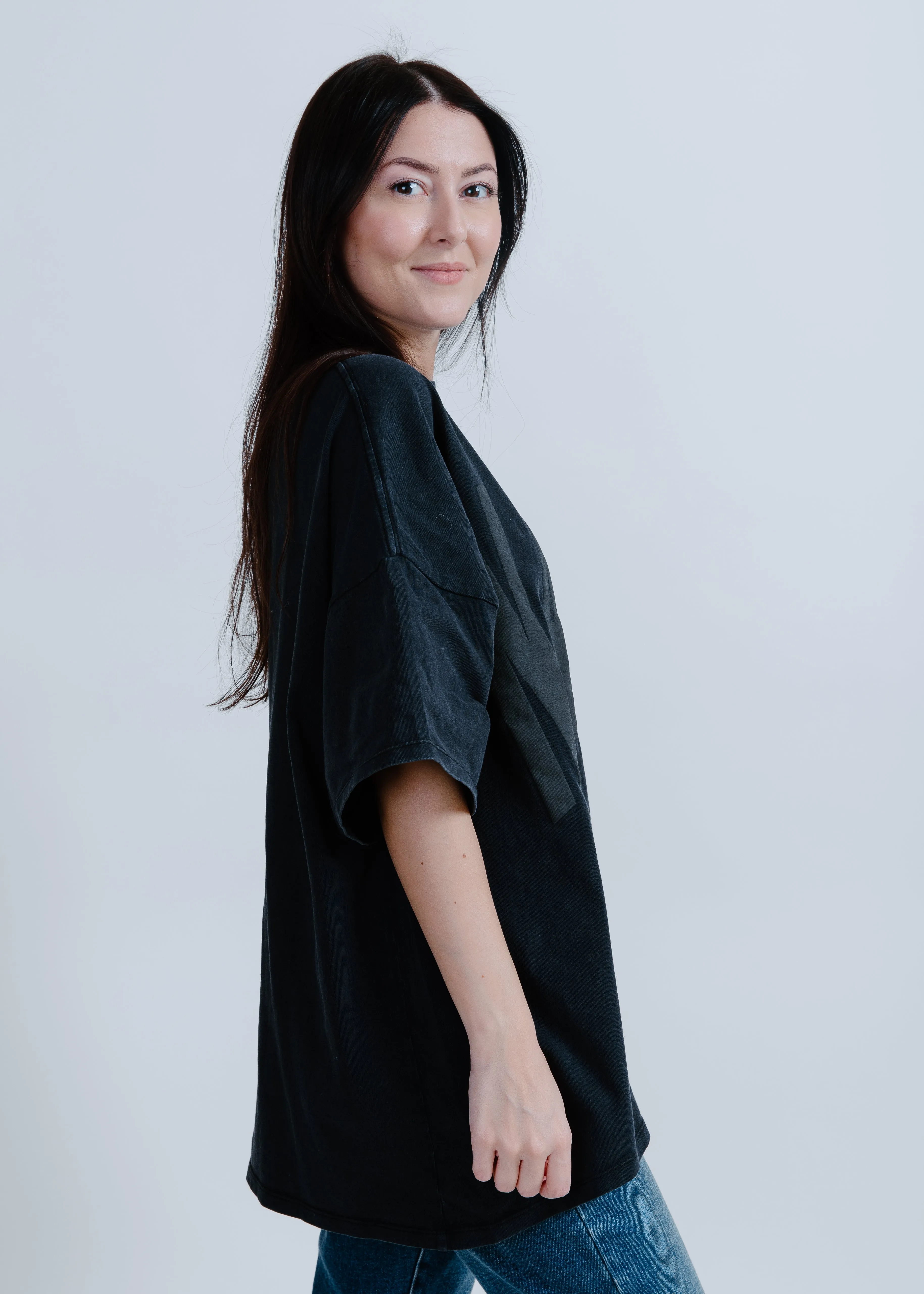 Kacey Oversized Tee - Black