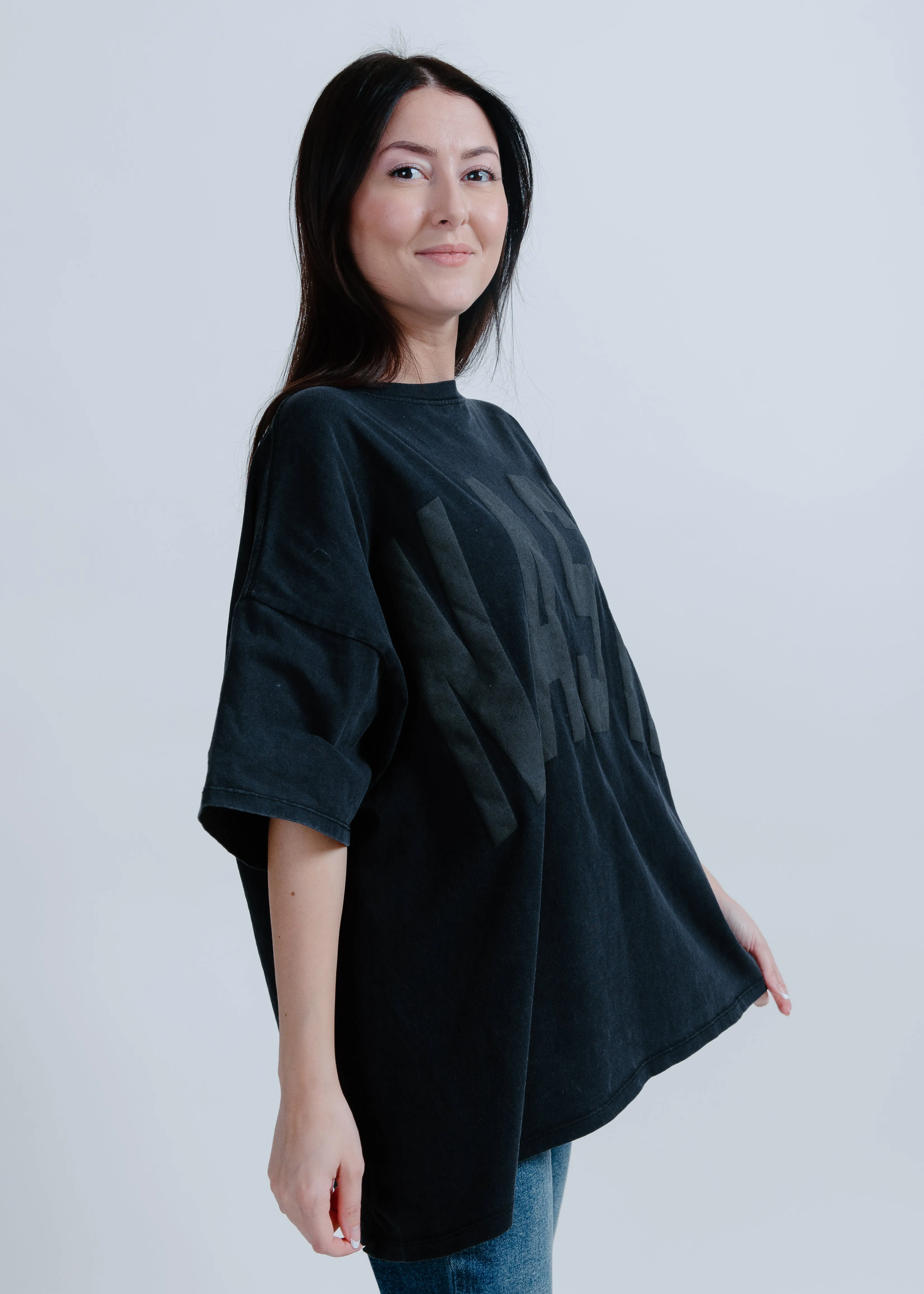 Kacey Oversized Tee - Black