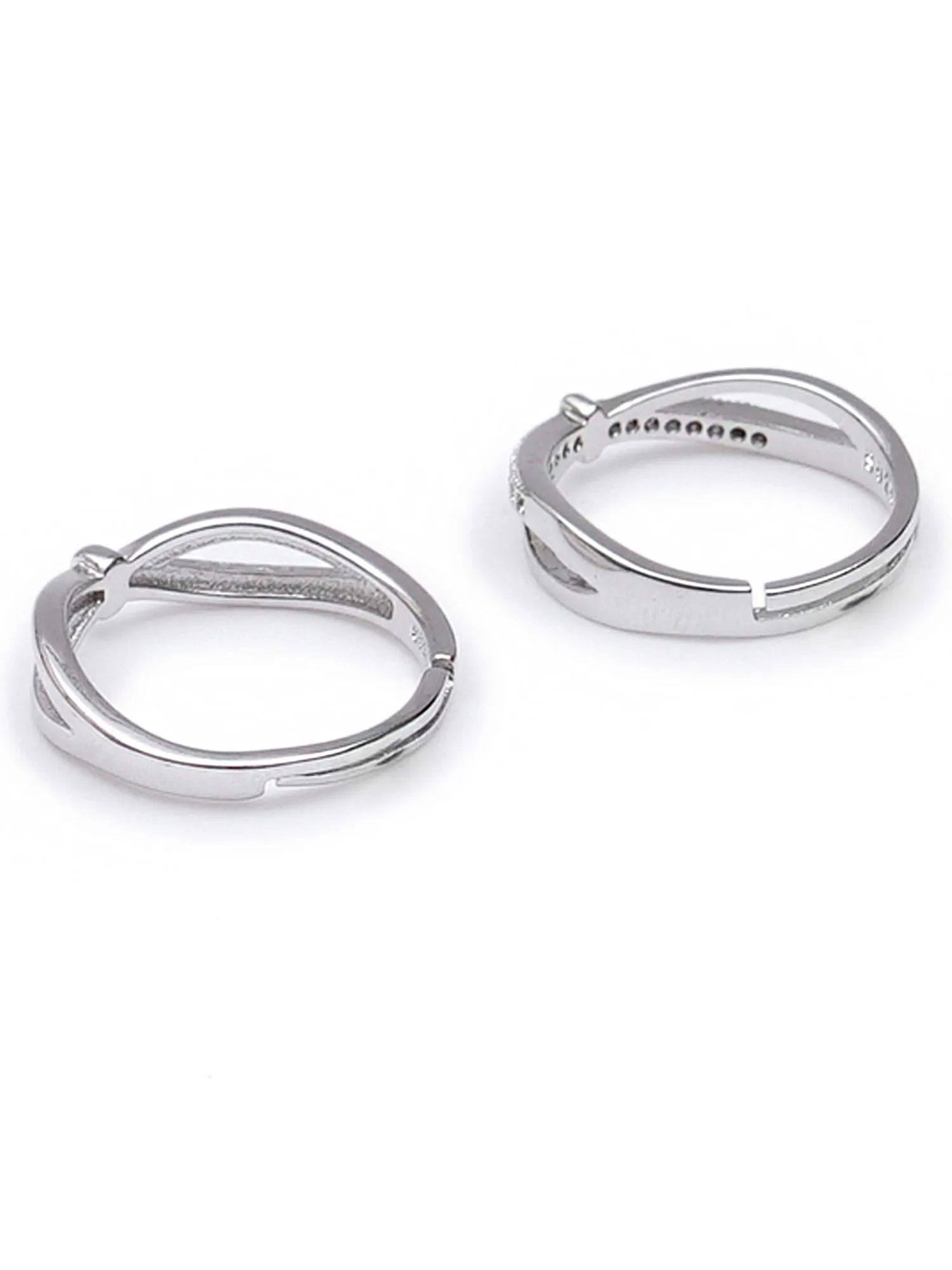 Karatcart Couple Adjustable Ring for Men and Women