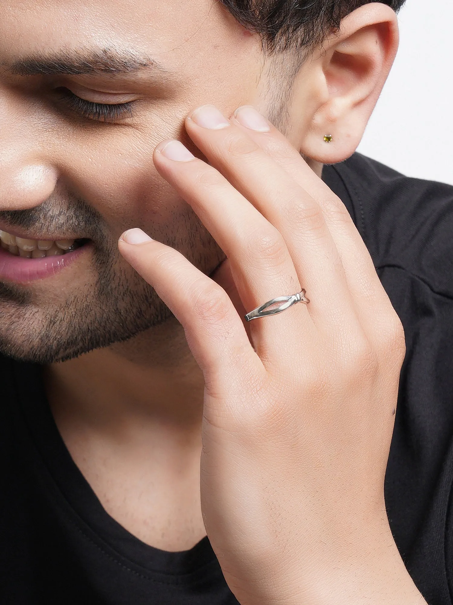Karatcart Couple Adjustable Ring for Men and Women