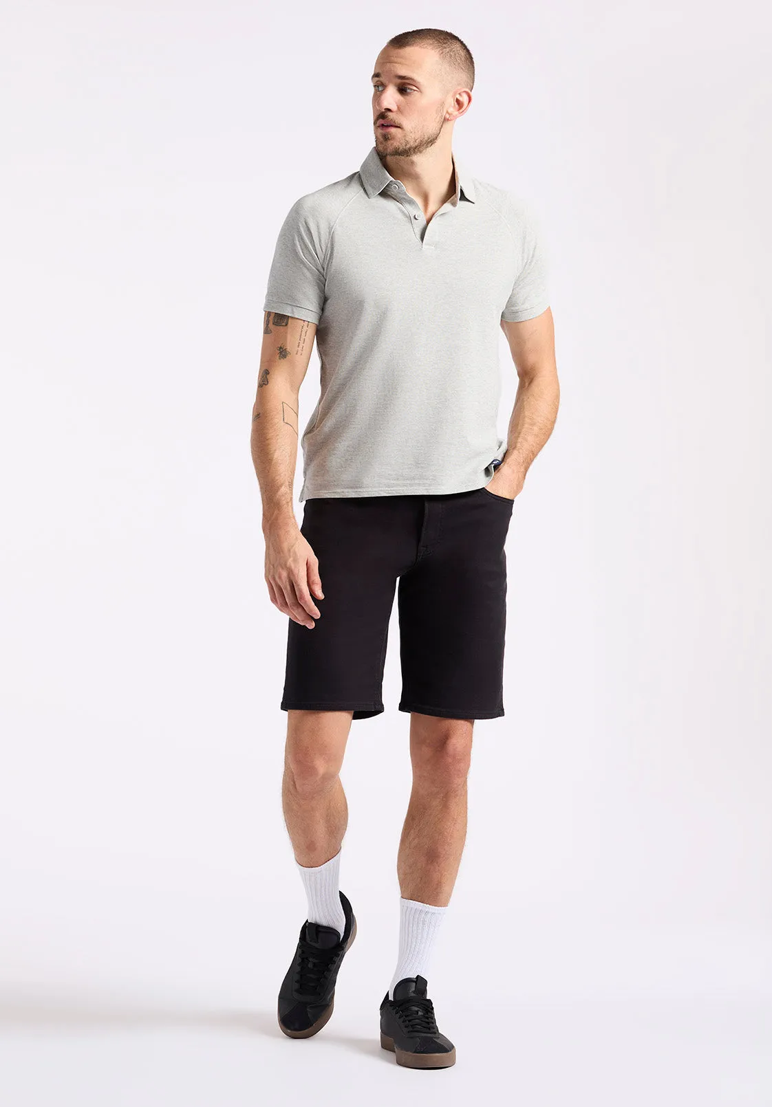 Kindell Men's Short-Sleeve Piqué Polo, Heather Grey - BM24608