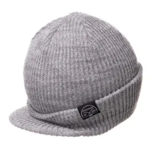 Knuckleheads Grey Baby Boy's Stripe Visor Beanie with Tag