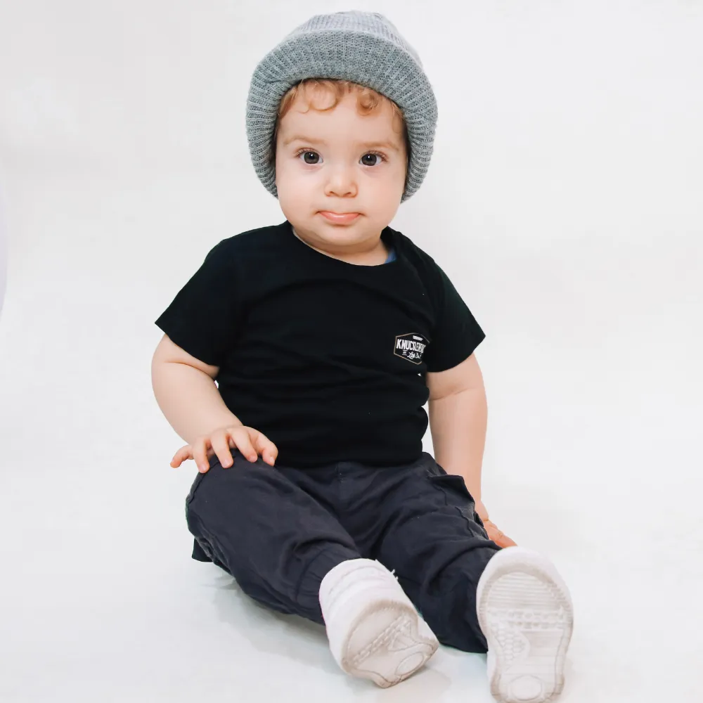 Knuckleheads Grey Baby Boy's Stripe Visor Beanie with Tag